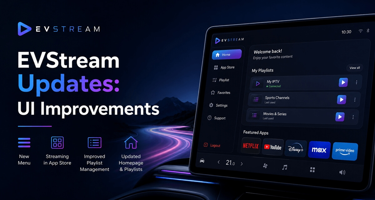 EVStream UI improvements update